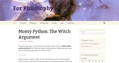 Desktop Screenshot of forphilosophy.com